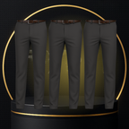 Kit 3 Pantalones en Seda Color Hielo y Elastano